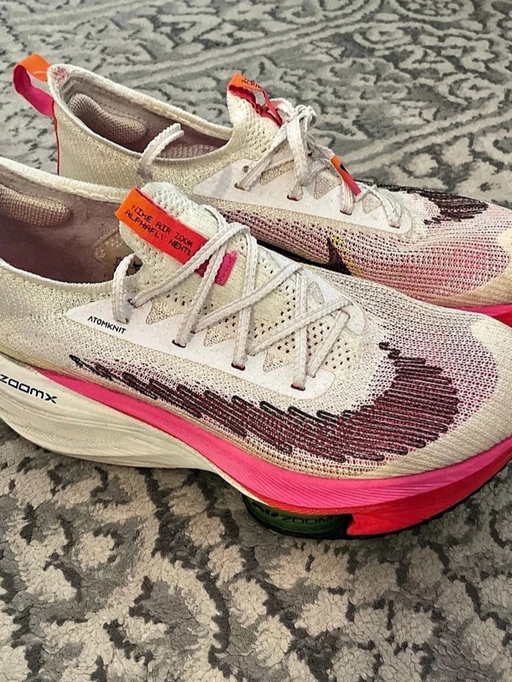 Nike Air Zoom Alphafly Running Shoes Pink & White
